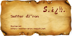 Seffer Áron névjegykártya